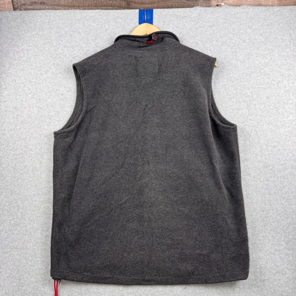 Vintage Abercrombie & Fitch‎ Vest Mens Small Fleece Gray Full Zip Y2K Hiking - Picture 2 of 8